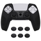 PlayVital 3D Studded Edition Anti-Slip Silicone Cover Skin with Thumb Grip Caps for PS5 Wireless Controller, Compatible with Charging Station - Black - TDPF015 PlayVital