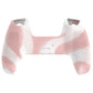 PlayVital 3D Studded Edition Anti-Slip Silicone Cover Skin with Thumb Grip Caps for PS5 Wireless Controller - Pink & White - TDPF038 PlayVital