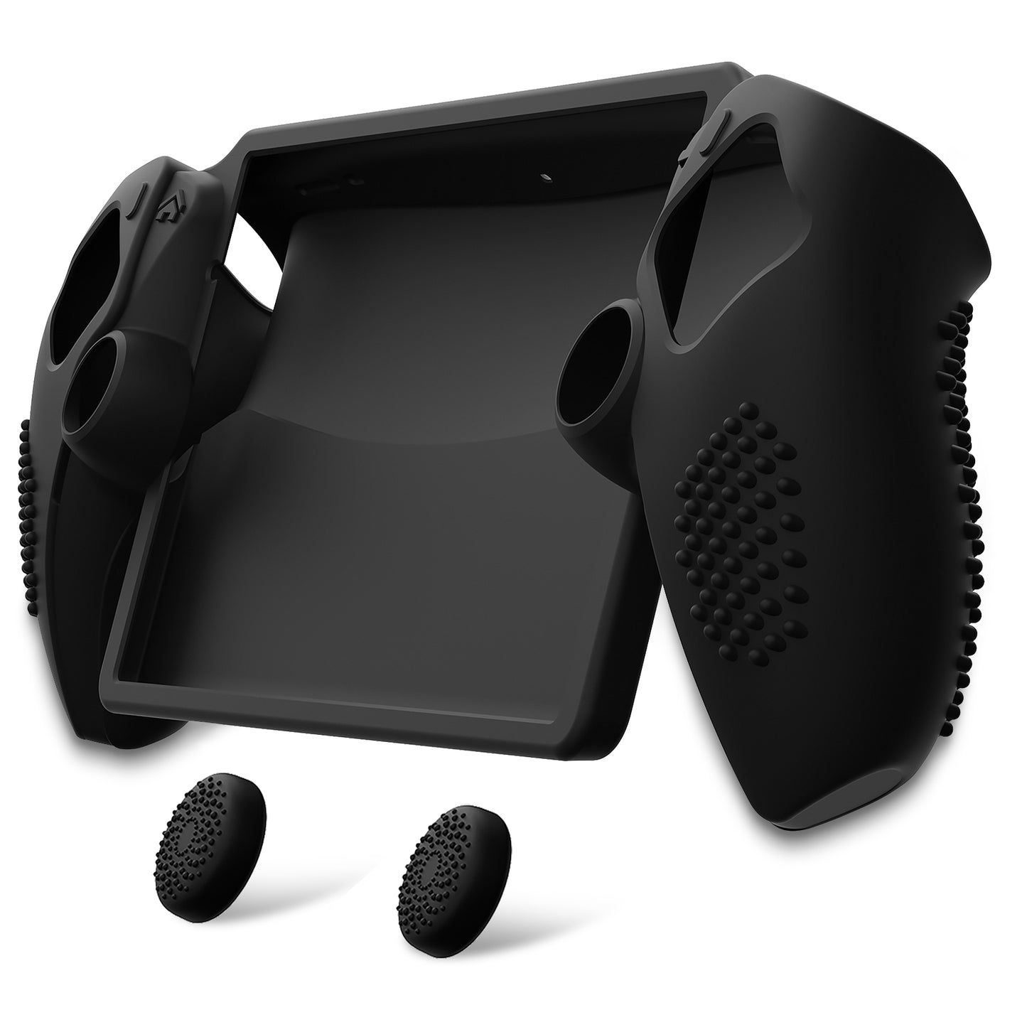 PlayVital 3D Studded Edition Anti-Slip Silicone Protective Case with Thumb Grips for PS Portal Remote Player - Black - CYRPFP001 PlayVital