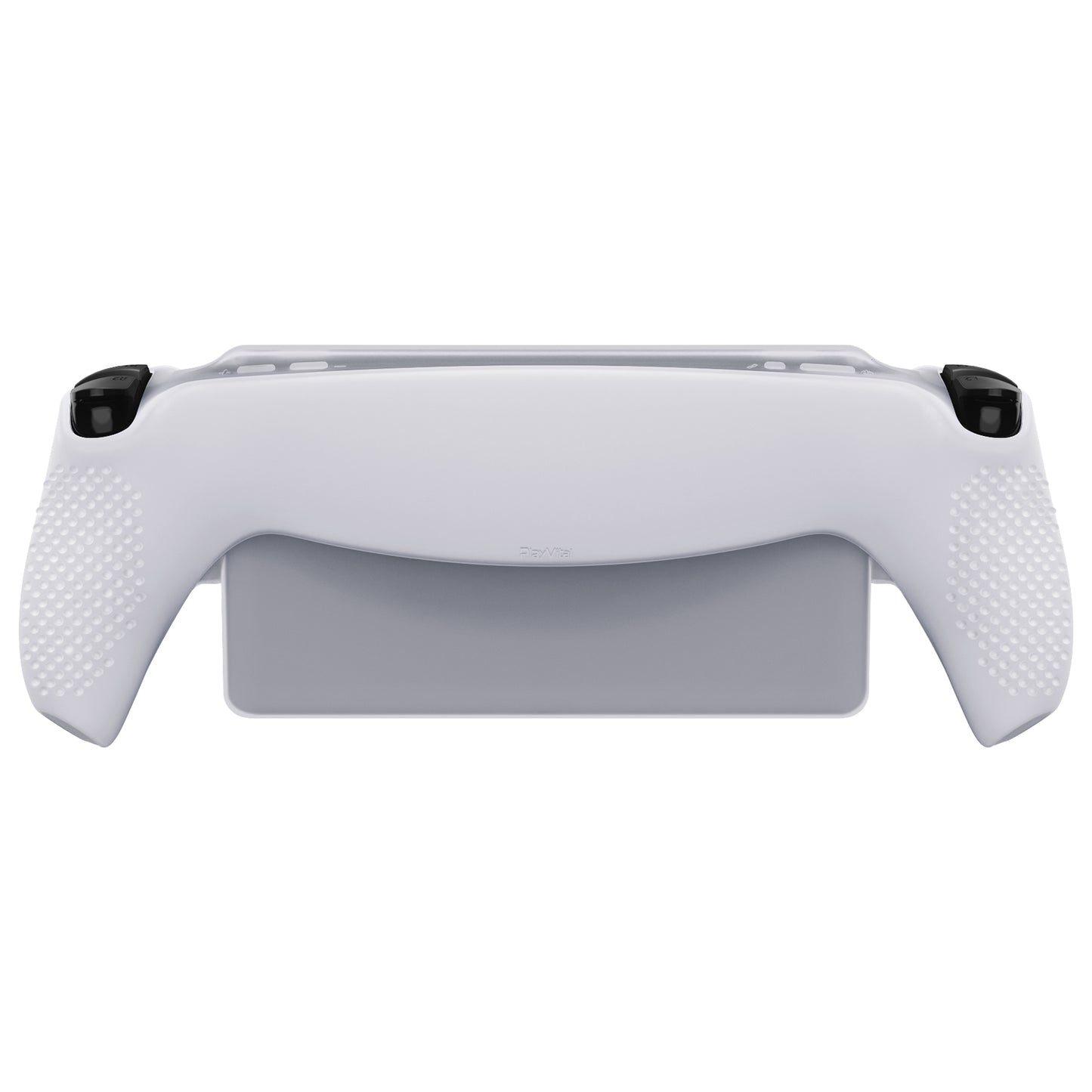 PlayVital 3D Studded Edition Anti-Slip Silicone Protective Case with Thumb Grips for PS Portal Remote Player - Clear White - CYRPFP003 PlayVital