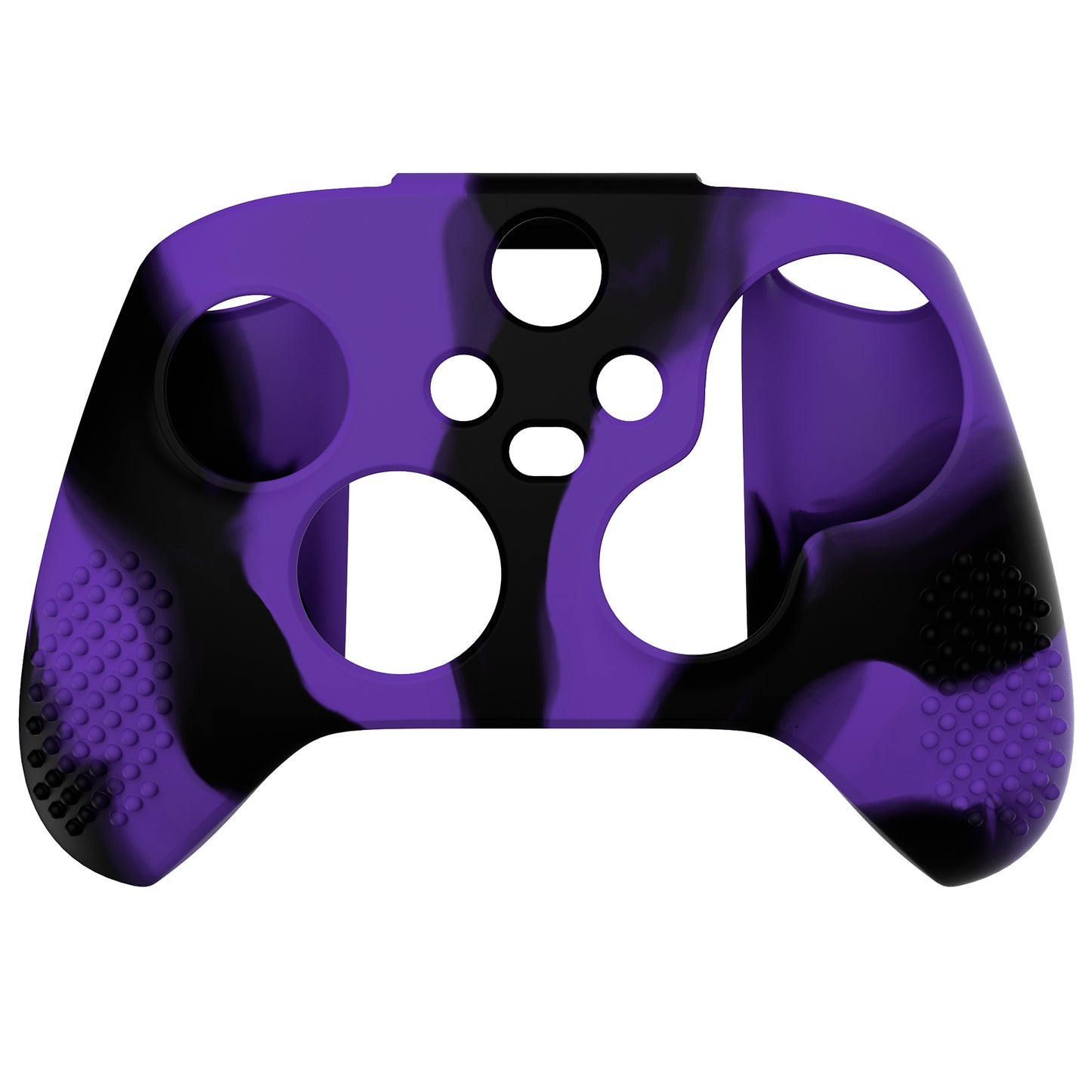 PlayVital 3D Studded Edition Anti-slip Silicone Cover Skin with Thumb Grip Caps for Xbox Series X/S Controller & Xbox Core Wireless Controller - Purple & Black - SDX3022 PlayVital