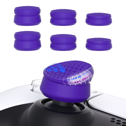 PlayVital 3 Height Armor Thumbs Cushion Caps Thumb Grips for ps5, for ps4, Thumbstick Grip Cover for Xbox Core Wireless Controller, Thumb Grip Caps for Xbox One, Elite Series 2, for Switch Pro - Purple - PJM3069 PlayVital