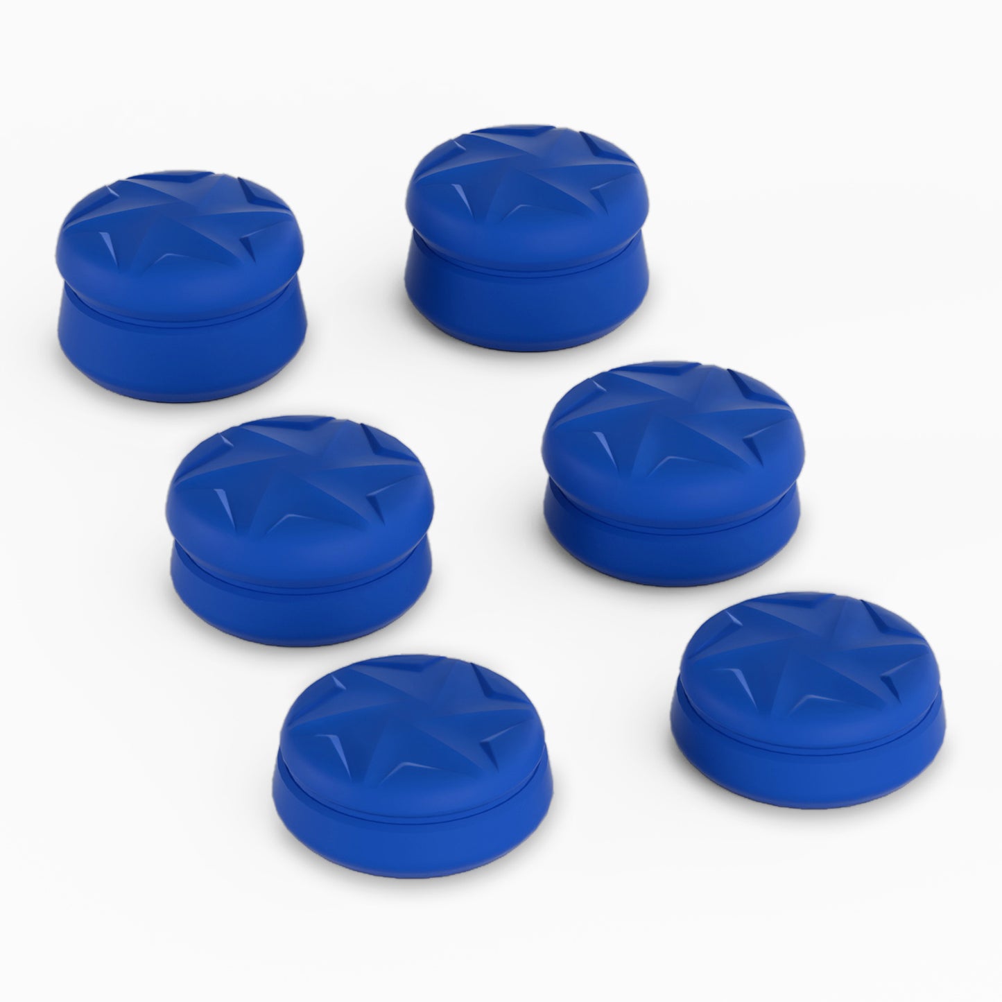 PlayVital 3 Height Razor Thumbs Cushion Caps Thumb Grips for ps5, for ps4, Thumbstick Grip Cover for Xbox Core Wireless Controller, Thumb Grip Caps for Xbox One, Elite Series 2, for Switch Pro - Blue - PJM3060 PlayVital