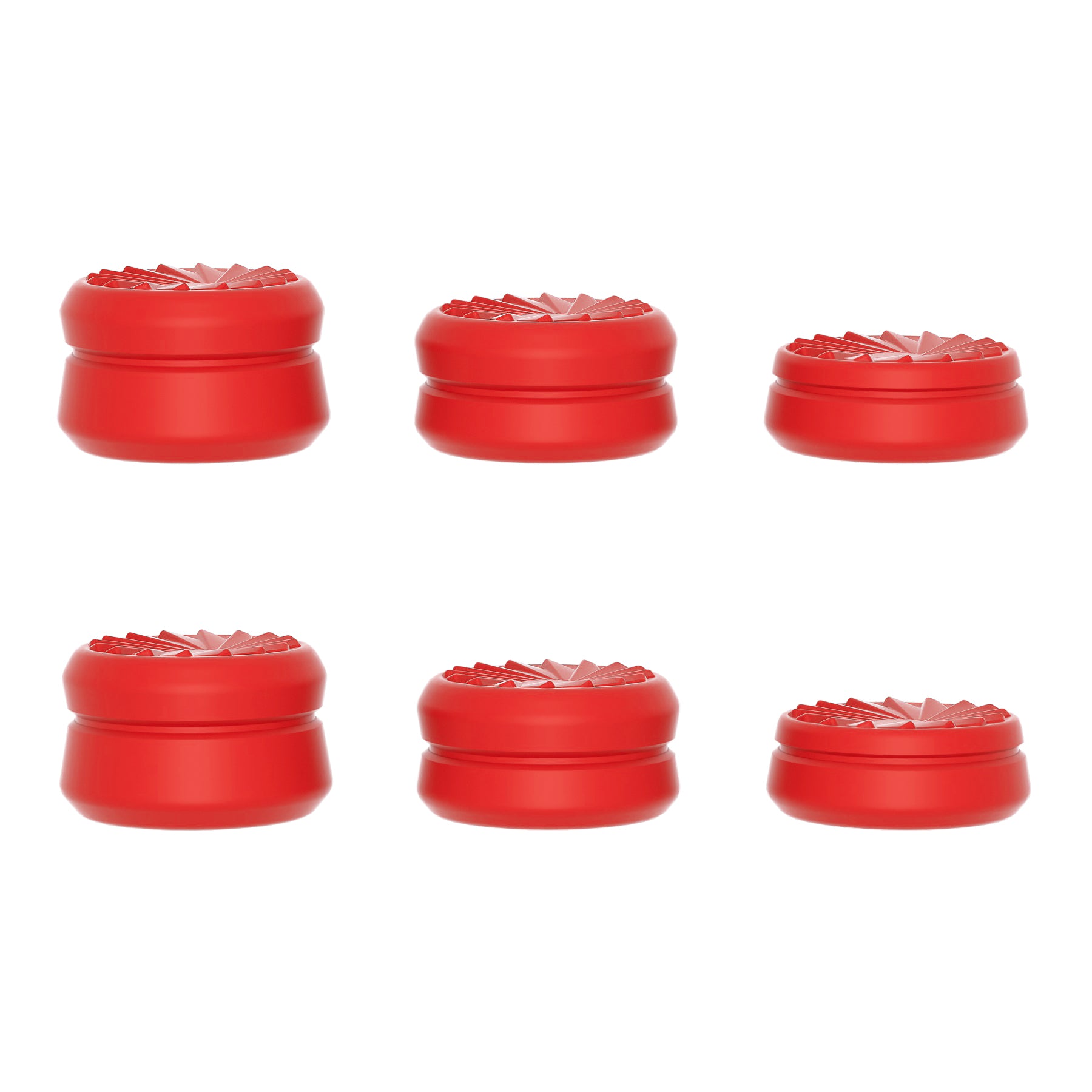 PlayVital 3 Height Turbine Thumbs Cushion Caps Thumb Grips for ps5, for ps4, Thumbstick Grip Cover for Xbox Core Wireless Controller, Thumb Grips for Xbox One, Elite Series 2, for Switch Pro - Passion Red - PJM3056 PlayVital