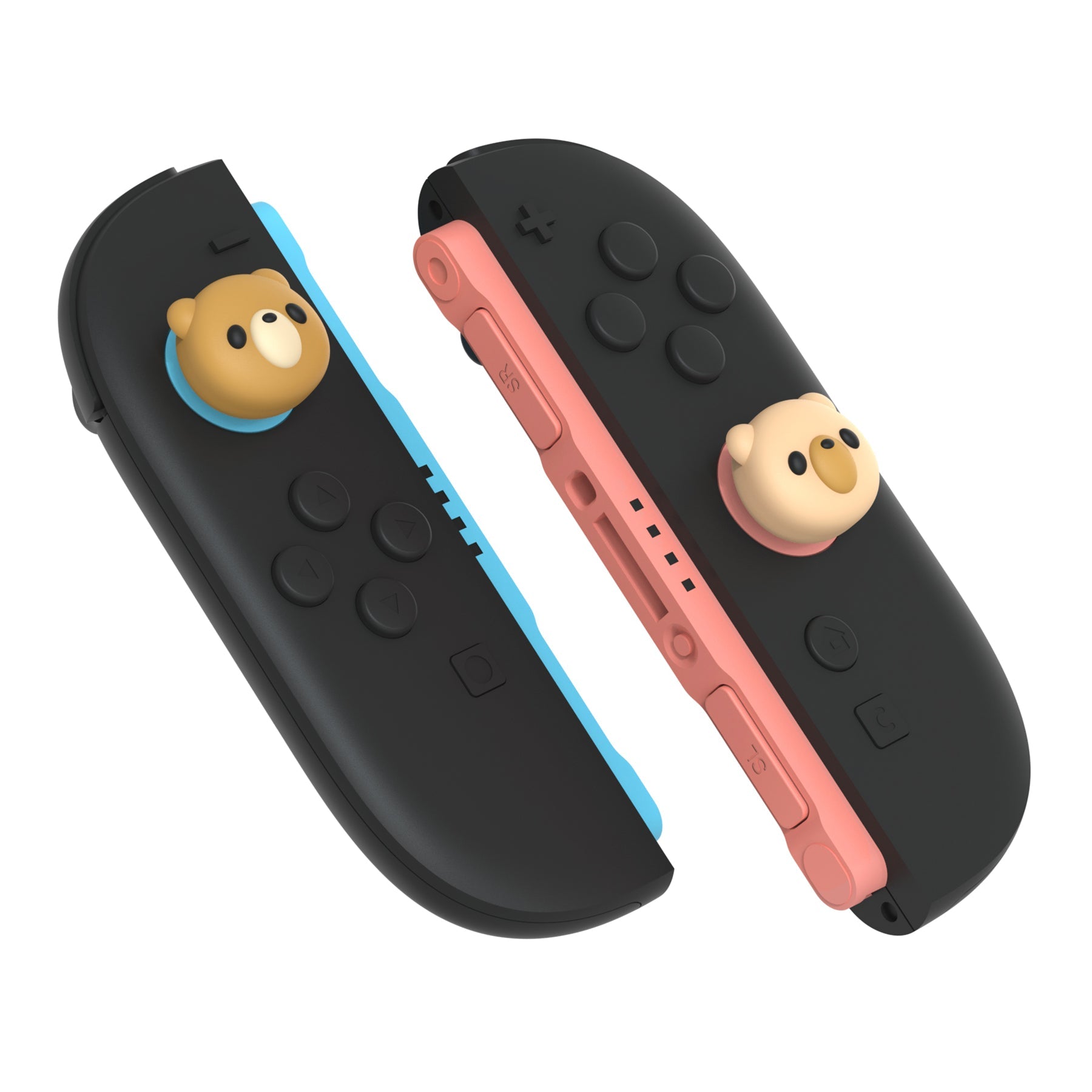 PlayVital 4 Pcs Cute Thumb Grip Caps for Nintendo Switch 2 - Cozy Bear PlayVital