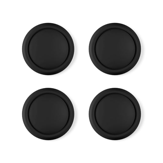 PlayVital 4Pcs Joystick Caps for Nintendo Switch 2, Silicone Thumbstick Grip Cover for Joycon 2 - Black PlayVital