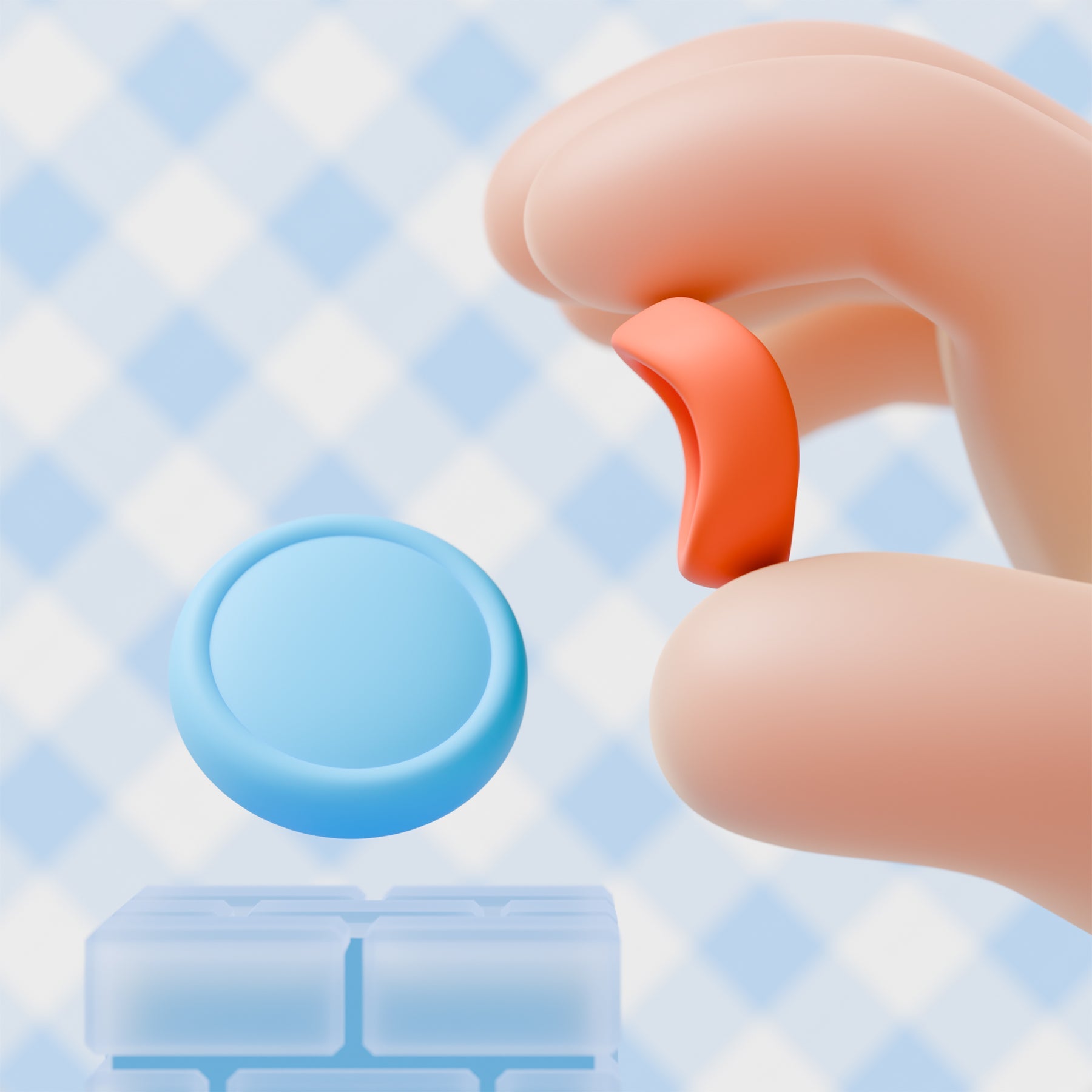 PlayVital 4Pcs Joystick Caps for Nintendo Switch 2, Silicone Thumbstick Grip Cover for Joycon 2 - Blue & Orange PlayVital
