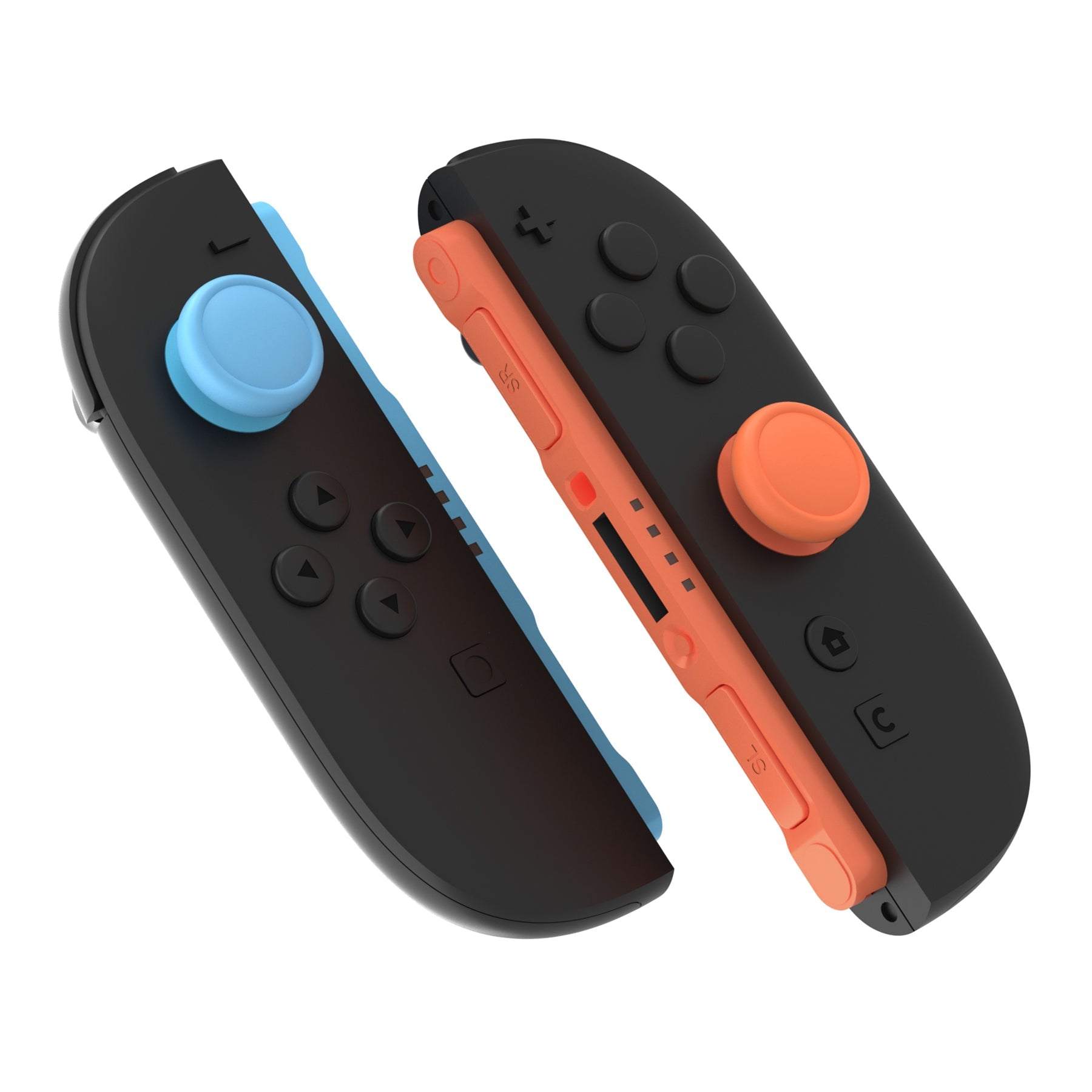 PlayVital 4Pcs Joystick Caps for Nintendo Switch 2, Silicone Thumbstick Grip Cover for Joycon 2 - Blue & Orange PlayVital