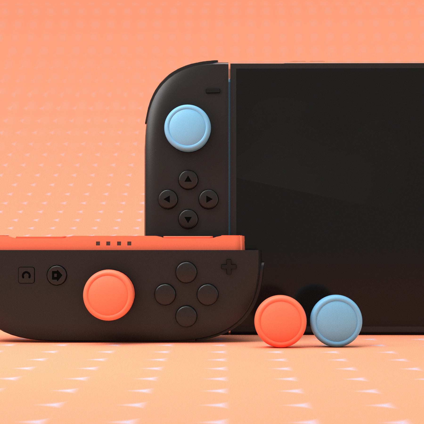 PlayVital 4Pcs Joystick Caps for Nintendo Switch 2, Silicone Thumbstick Grip Cover for Joycon 2 - Blue & Orange PlayVital