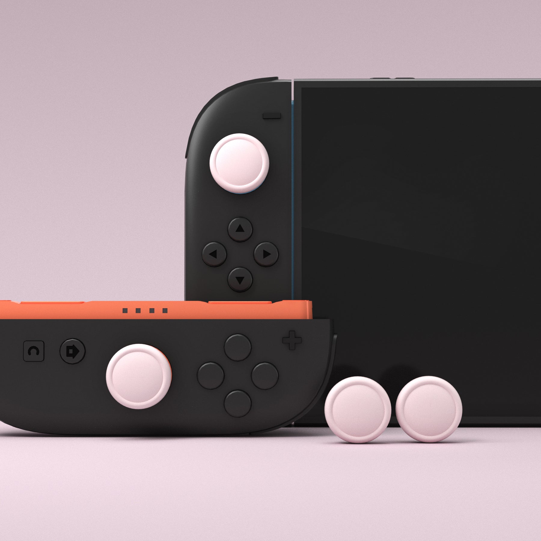 PlayVital 4Pcs Joystick Caps for Nintendo Switch 2, Silicone Thumbstick Grip Cover for Joycon 2 - Pink PlayVital