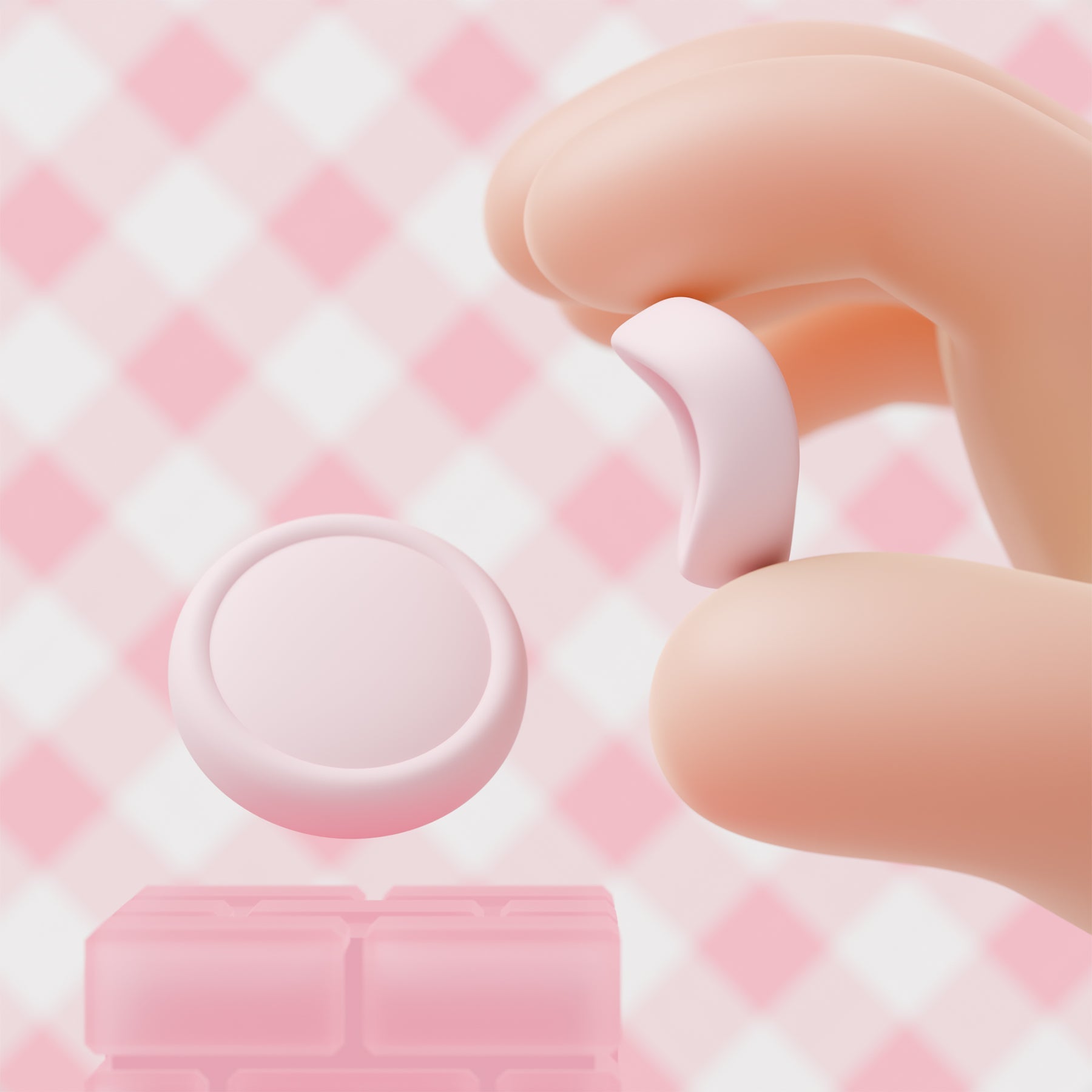 PlayVital 4Pcs Joystick Caps for Nintendo Switch 2, Silicone Thumbstick Grip Cover for Joycon 2 - Pink PlayVital