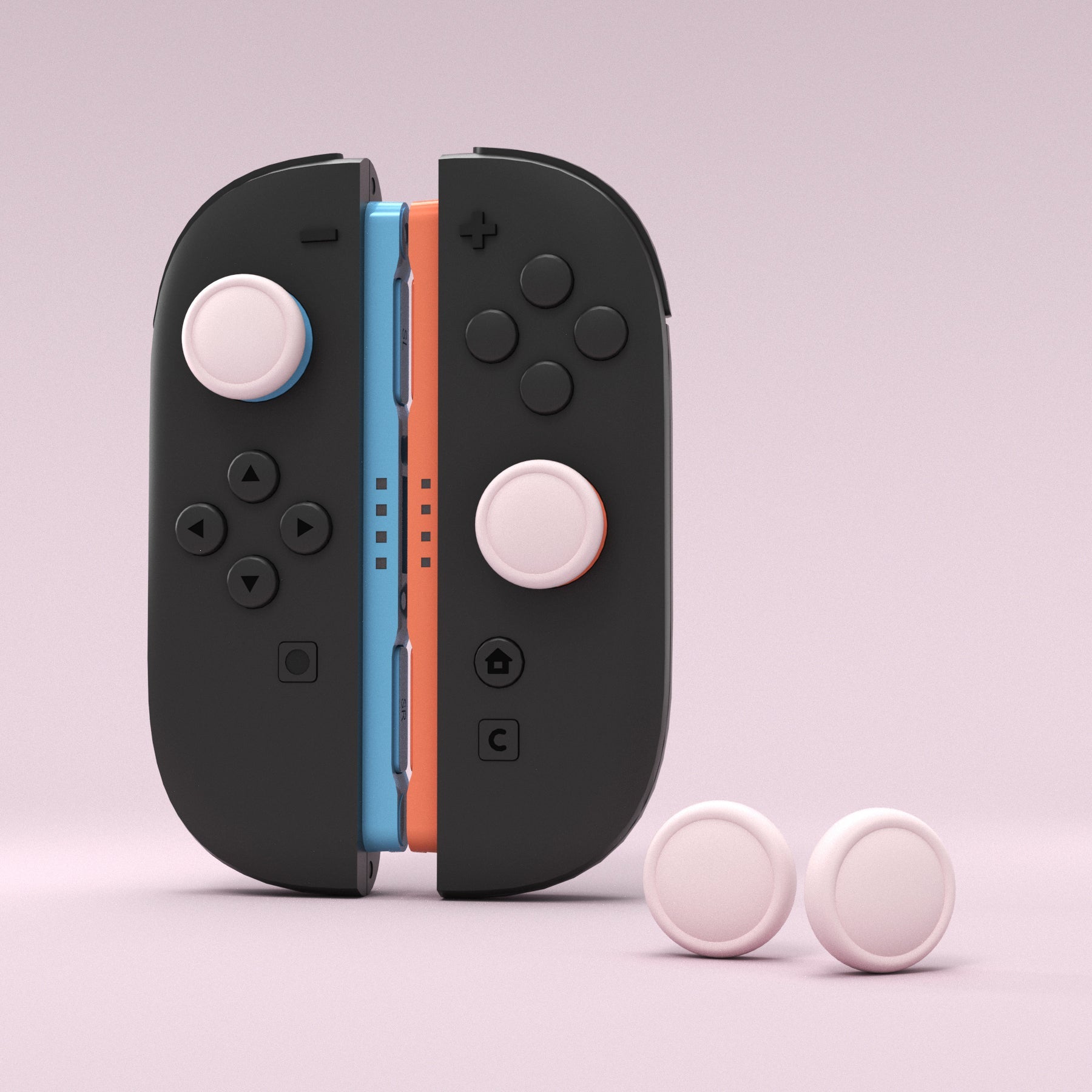 PlayVital 4Pcs Joystick Caps for Nintendo Switch 2, Silicone Thumbstick Grip Cover for Joycon 2 - Pink PlayVital