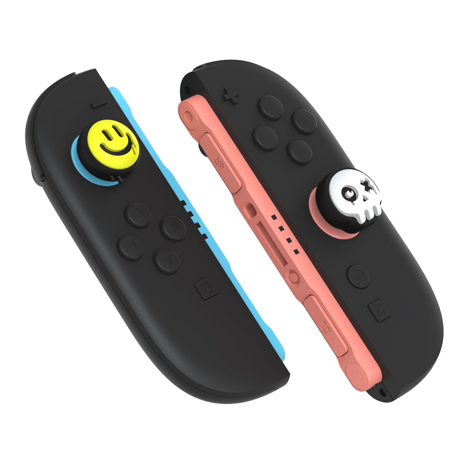 PlayVital 6 Pcs Cute Thumb Grip Caps for Nintendo Switch 2 - Happy & Gloomy Style PlayVital