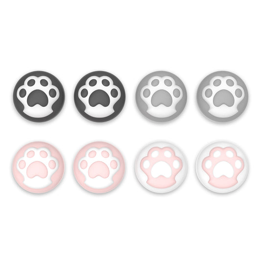 PlayVital 8 Pcs Cute Thumb Grip Caps for Nintendo Switch 2 - Cat Paw PlayVital