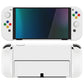 PlayVital AlterGrips Dockable Hard Shell Protective Case with Thumb Grip Caps & Button Caps for Nintendo Switch OLED - White playvital