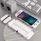 PlayVital AlterGrips Dockable Hard Shell Protective Case with Thumb Grip Caps & Button Caps for Nintendo Switch OLED - White playvital