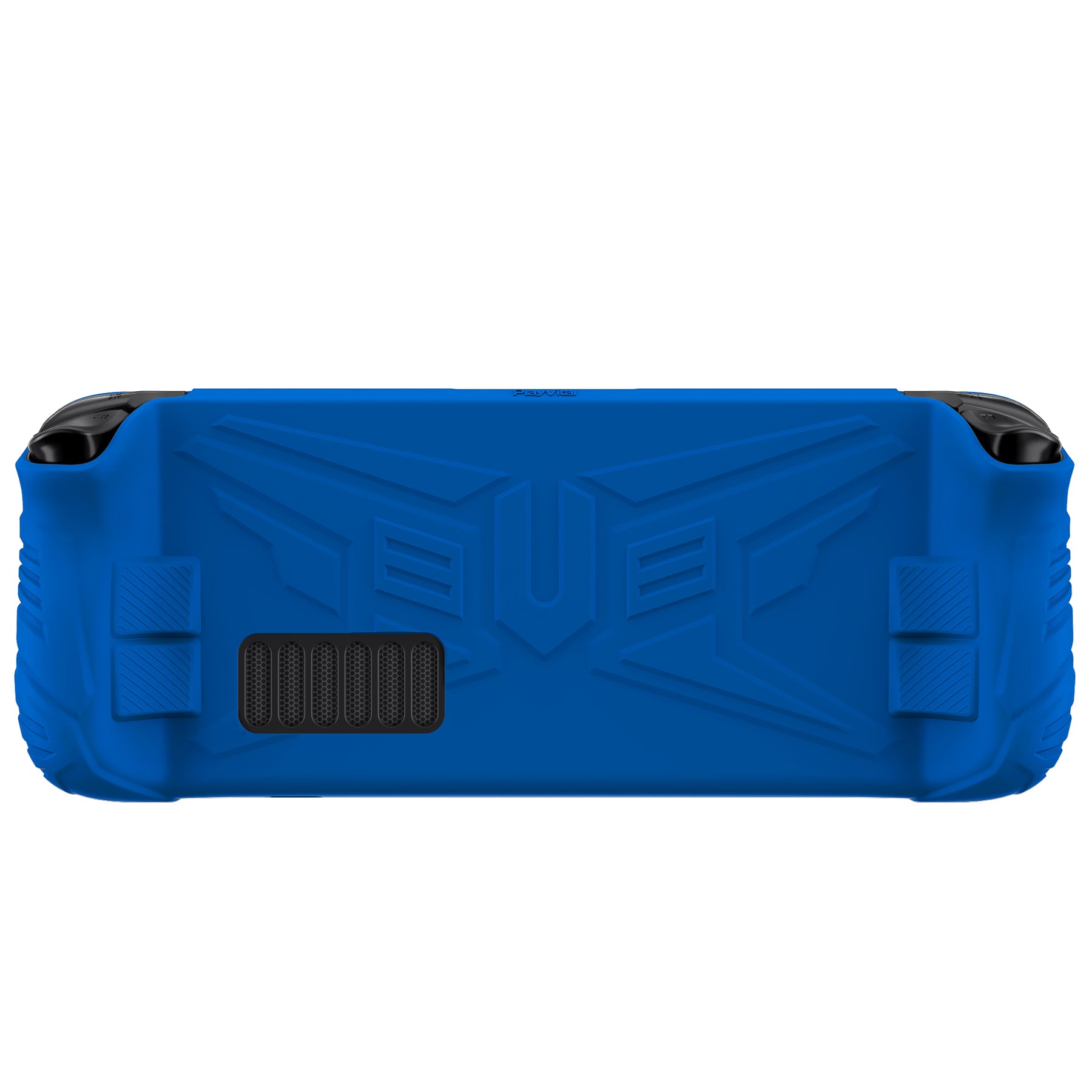 PlayVital Armor Series Protective Case for Steam Deck LCD, Soft Cover Silicone Protector for Steam Deck with Back Button Enhancement Designed & Thumb Grips Caps - Blue - XFSDP006 PlayVital