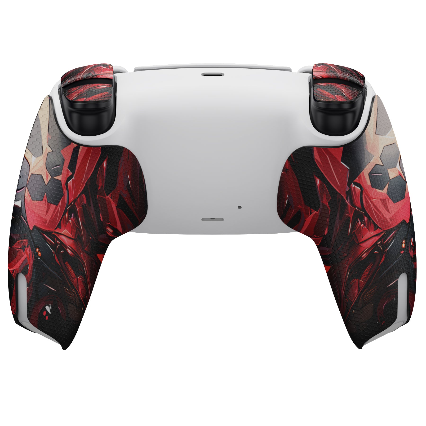 PlayVital Armored Edition Anti-Skid Sweat-Absorbent Controller Grip with Shoulder Button Trigger Stickers for PS5 Controller - Spider Armor - PFPJ157 PlayVital