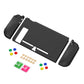PlayVital Black Protective Case for NS Switch, Soft TPU Slim Case Cover for NS Switch Joy-Con Console with Colorful ABXY Direction Button Caps - NTU6006G2 PlayVital