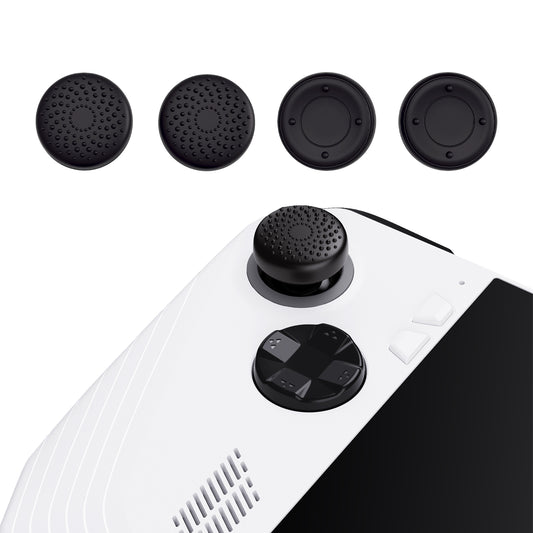 PlayVital Black Thumbsticks Grips Caps for ROG Ally, Silicone Thumb Grips Joystick Caps for ROG Ally - Raised Dots & Studded Design - TAURGM003 PlayVital