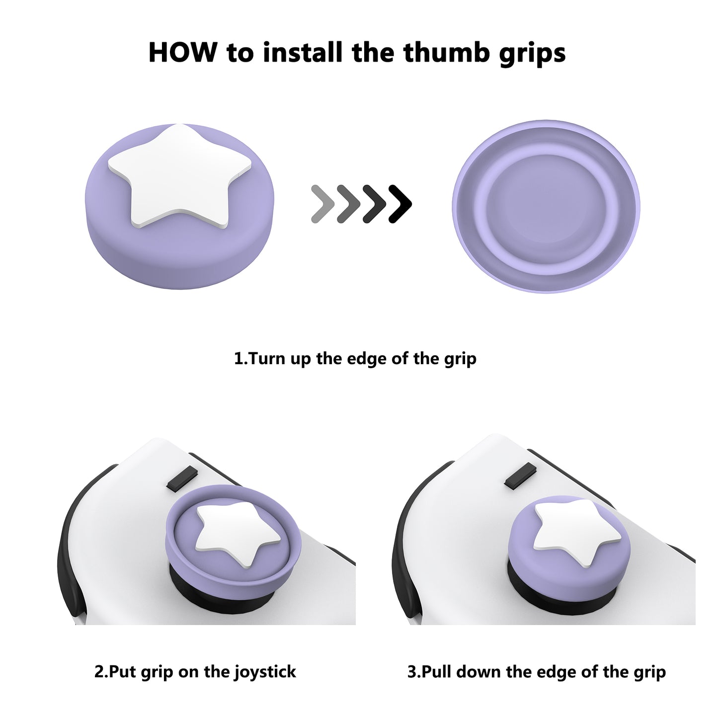 PlayVital Thumbs Cushion Caps Cute Thumb Grip Caps for Nintendo Switch & Switch OLED & Switch Lite - Wonder Rhythm - NJM1203 (Copy) playvital