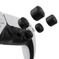PlayVital 10 Pcs Ergonomic Thumbstick Grips for ps5, for ps4, CRYSTAL Universal Pro Thumb Grip Caps for Xbox Series X/S, Xbox One/Elite Series 2, Switch Pro - with 3 Height Convex and Concave - Black - PJM2051 PlayVital
