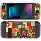 PlayVital Christmas Wrap Protective Case for NS, Soft TPU Slim Case Cover for NS Console with Colorful ABXY Direction Button Caps - NTU6042G2