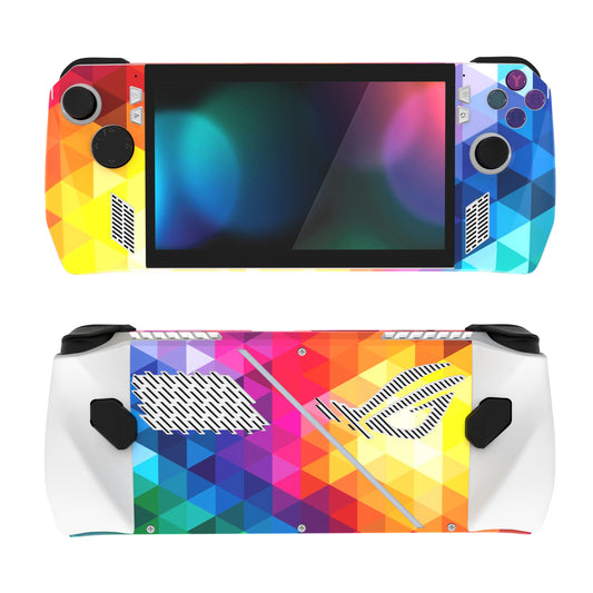 PlayVital Colorful Triangle Custom Stickers Vinyl Wraps Protective Skin Decal for ROG Ally Handheld Gaming Console - RGTM002 PlayVital