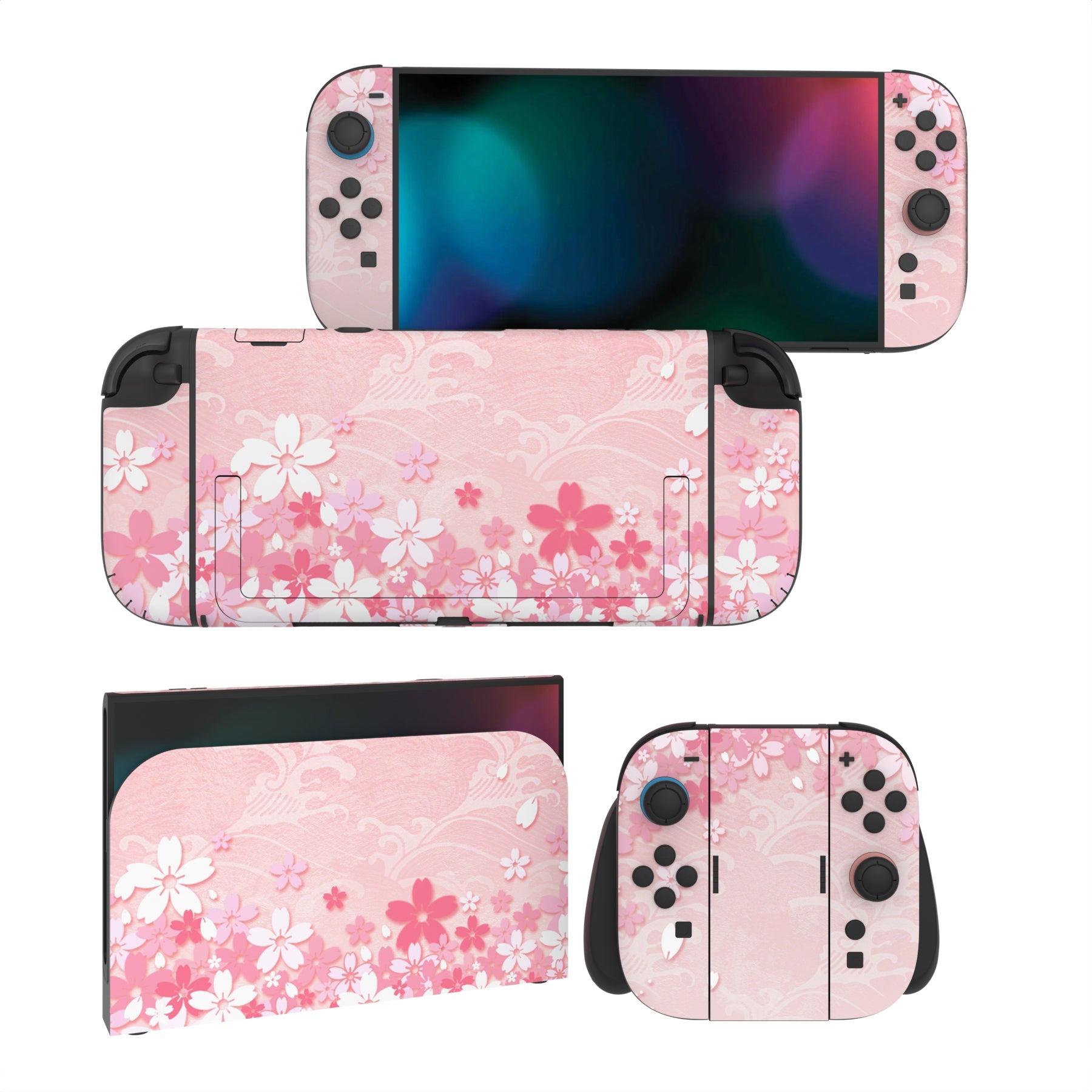 PlayVital Custom Full Set Protective Skin Decal for Nintendo