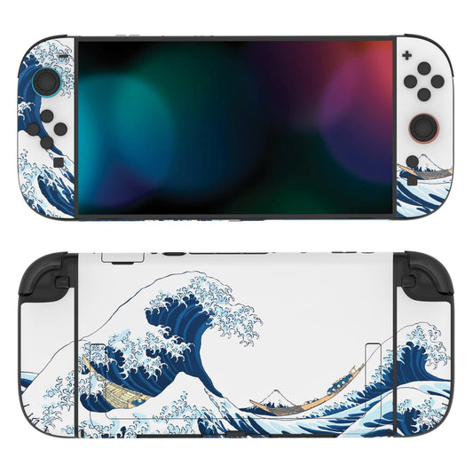 PlayVital Custom Full Set Protective Skin Decal for Nintendo Switch 2 (2025) Console & Joycon - The Great Wave off Kanagawa PlayVital