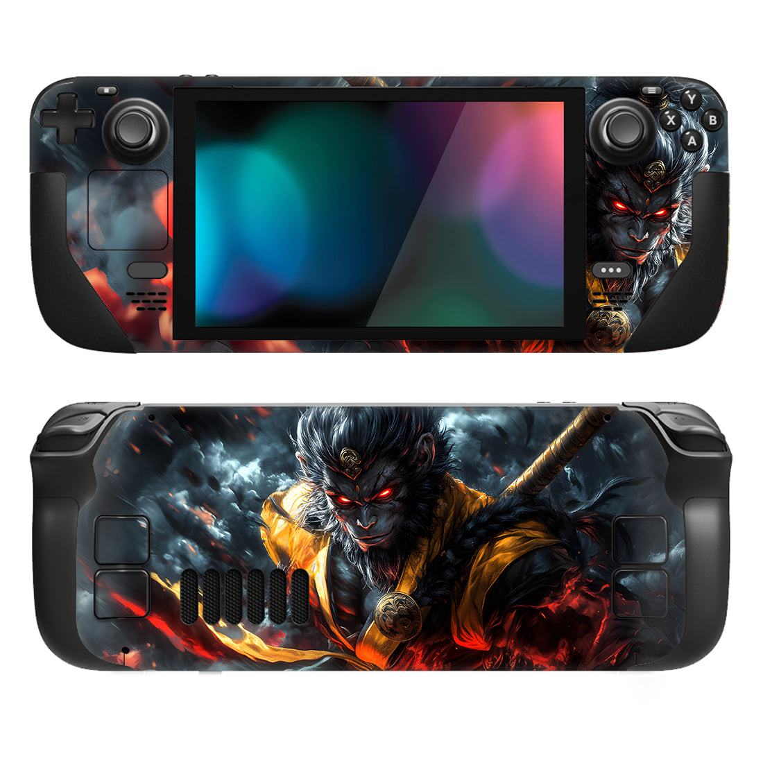 PlayVital Custom Full Set Protective Skin Decal for Steam Deck LCD & OLED - Cloudstorm Wukong PlayVital