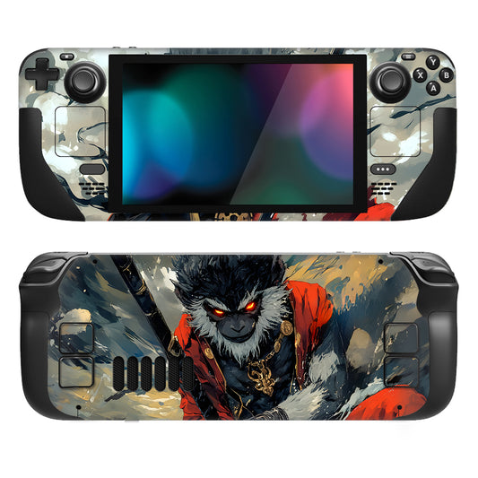 PlayVital Custom Full Set Protective Skin Decal for Steam Deck LCD & OLED - Fallen Wukong PlayVital