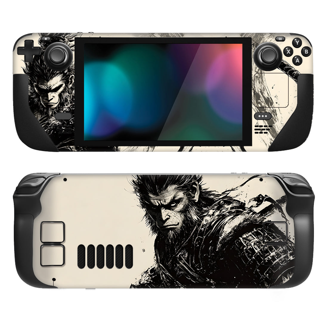 PlayVital Custom Full Set Protective Skin Decal for Steam Deck LCD & OLED - Inkblade Wukong PlayVital