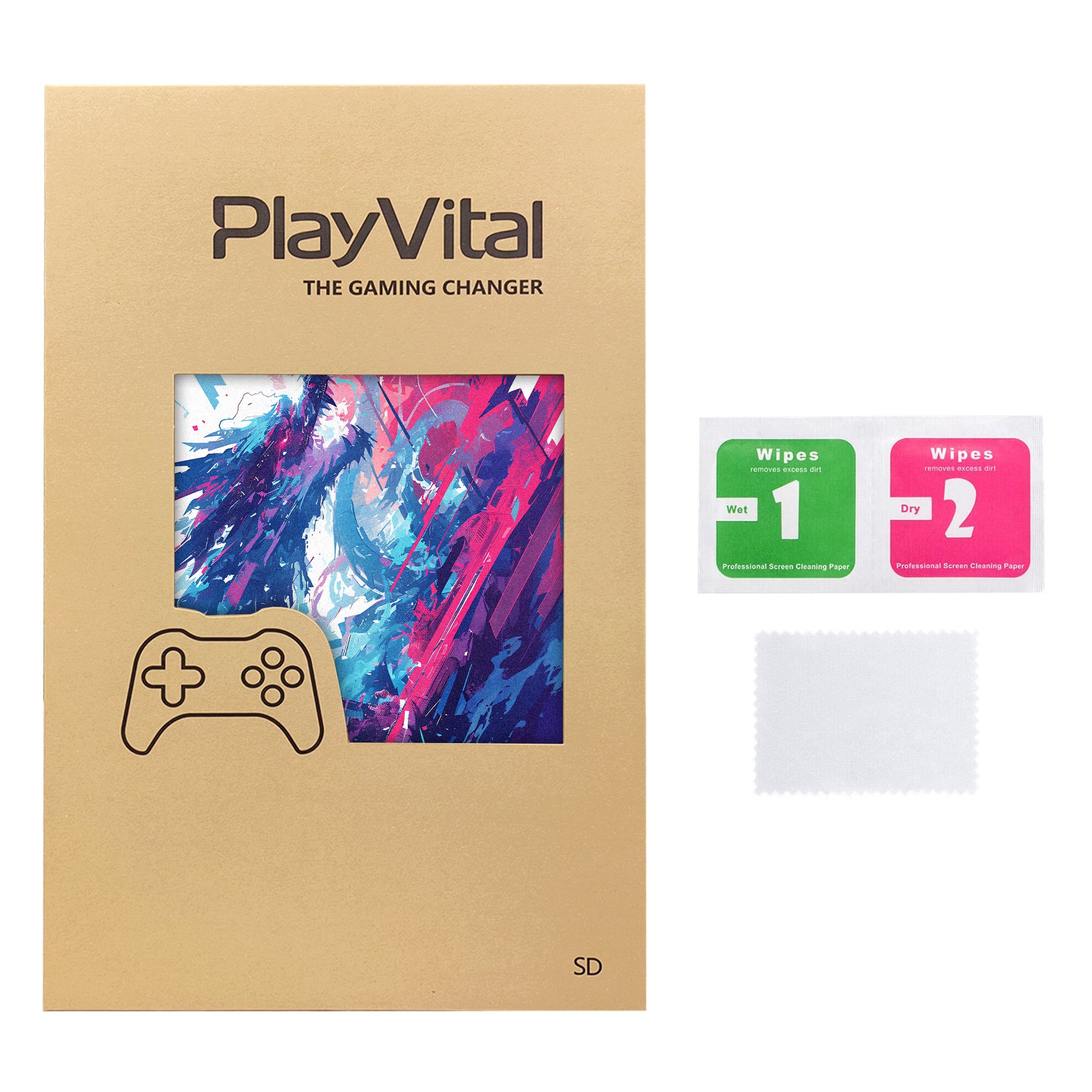 PlayVital Custom Full Set Protective Skin Decal for Steam Deck LCD & OLED - Neon Dragoon - SDTM089 PlayVital