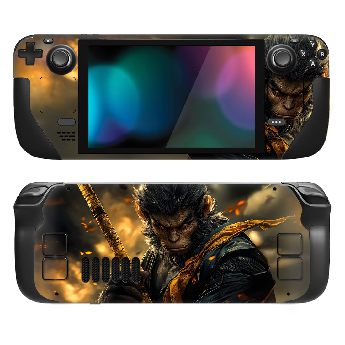 PlayVital Custom Full Set Protective Skin Decal for Steam Deck LCD & OLED - Wasteland Wukong PlayVital