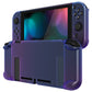 PlayVital Customized Dockable Hard Shell Protective Case for Nintendo Switch Console - Gradient Translucent Bluebell PlayVital