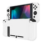 PlayVital Customized Dockable Hard Shell Protective Case for Nintendo Switch Console - White PlayVital