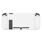 PlayVital Customized Dockable Hard Shell Protective Case for Nintendo Switch Console - White PlayVital