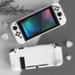 PlayVital Customized Dockable Hard Shell Protective Case for Nintendo Switch Console - White PlayVital