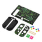 PlayVital Customized Dockable Hard Shell Protective Case with Colorful ABXY Direction Button Caps for Nintendo Switch Console - Green Weeds PlayVital