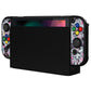 PlayVital Customized Dockable Hard Shell Protective Case with Colorful ABXY Direction Button Caps for Nintendo Switch Console - Lovely Punky Bunny PlayVital