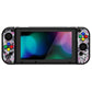 PlayVital Customized Dockable Hard Shell Protective Case with Colorful ABXY Direction Button Caps for Nintendo Switch Console - Lovely Punky Bunny PlayVital