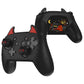 PlayVital Cute Demon Anti-Slip Silicone Grip Cover with Thumb Grips and Stickers for Nintendo Switch Pro Controller - Black PlayVital