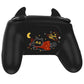 PlayVital Cute Demon Anti-Slip Silicone Grip Cover with Thumb Grips and Stickers for Nintendo Switch Pro Controller - Black PlayVital