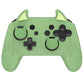 PlayVital Cute Demon Anti-Slip Silicone Grip Cover with Thumb Grips and Stickers for Nintendo Switch Pro Controller - Matcha Green PlayVital