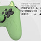 PlayVital Cute Demon Anti-Slip Silicone Grip Cover with Thumb Grips and Stickers for Nintendo Switch Pro Controller - Matcha Green PlayVital