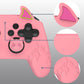 PlayVital Cute Demon Anti-Slip Silicone Grip Cover with Thumb Grips and Stickers for Nintendo Switch Pro Controller - Pink PlayVital