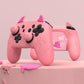 PlayVital Cute Demon Anti-Slip Silicone Grip Cover with Thumb Grips and Stickers for Nintendo Switch Pro Controller - Pink PlayVital