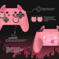 PlayVital Cute Demon Anti-Slip Silicone Grip Cover with Thumb Grips and Stickers for Nintendo Switch Pro Controller - Pink PlayVital