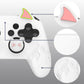 PlayVital Cute Demon Anti-Slip Silicone Grip Cover with Thumb Grips and Stickers for Nintendo Switch Pro Controller - White PlayVital